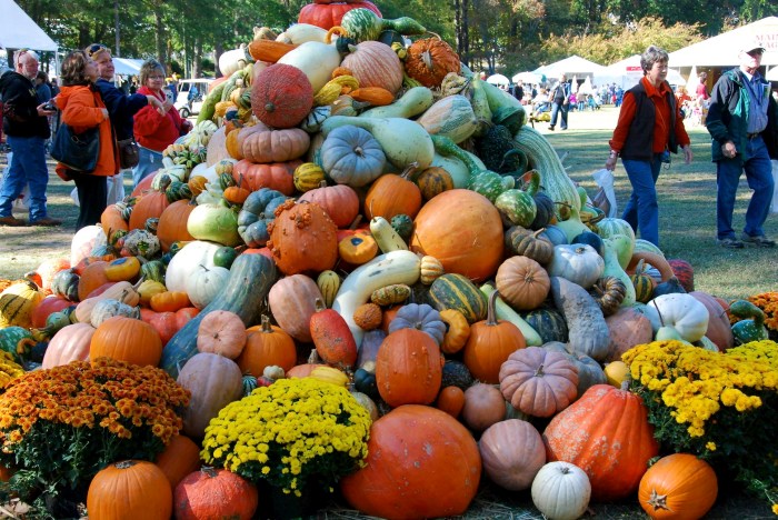 The pumpkin tower at the Atlanta Country Living Fair