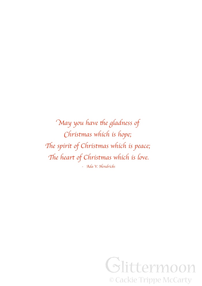 Inside Greeting: Spirit of Christmas