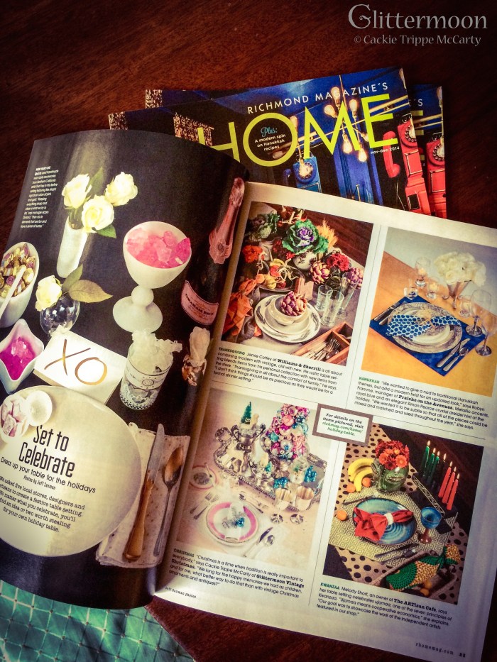 A look at the page of holiday table settings.  The Glittermoon one is at bottom left.